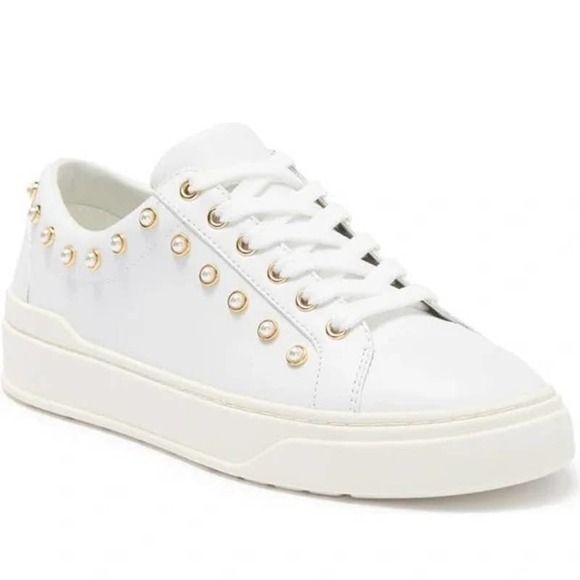Stuart Weitzman Shoes - Stuart Weitzman Tillie Pearly Stud Sneakers - Color White - Size 10M - NWT